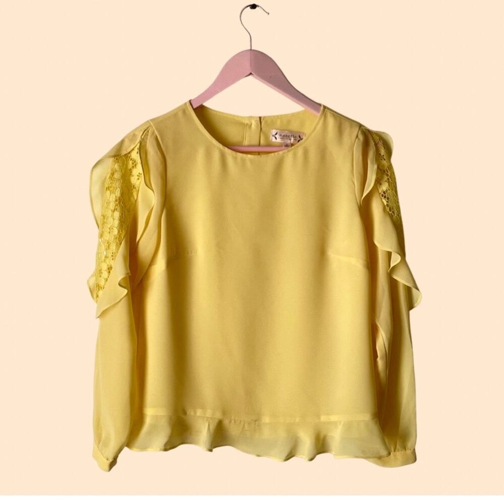 Nanette Lepore Yellow Blouse Size XS
